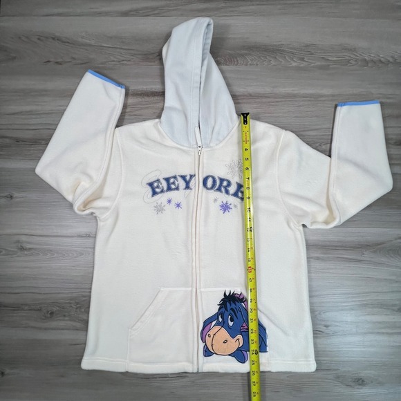 Disney Eeyore Fleece Hoodie The Wonderful World of White Blue woman's L (11/12) - Picture 8 of 10